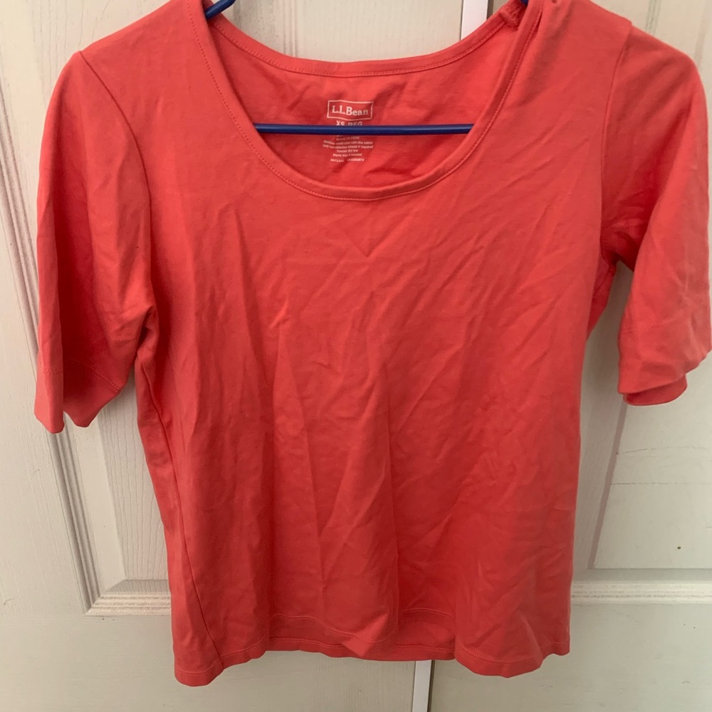 Women’s LL Bean Pink & Yellow t-shirts